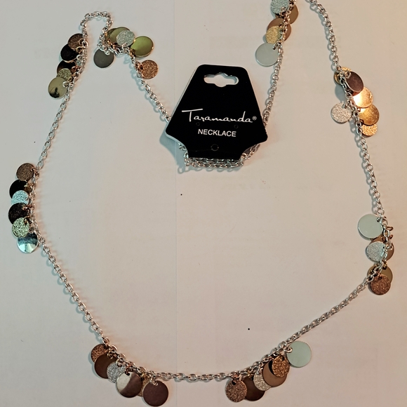 Gold and Silver Disc Necklace - Picture 1 of 2